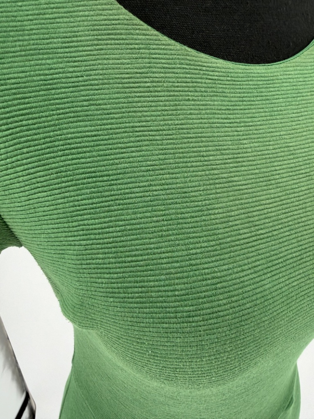 Boden Green Textured Ribbed Ottoman Knit Short Sleeve Sheath Dress 4P - Picture 6 of 8